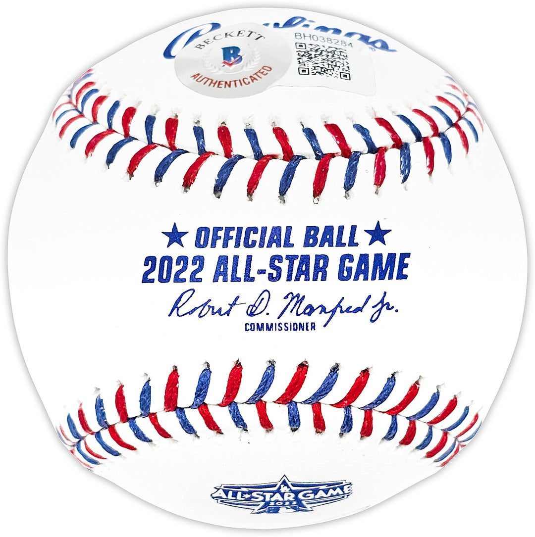 Julio Rodriguez Signed 2022 ASG Logo MLB Game Baseball Mariners Beckett BAS