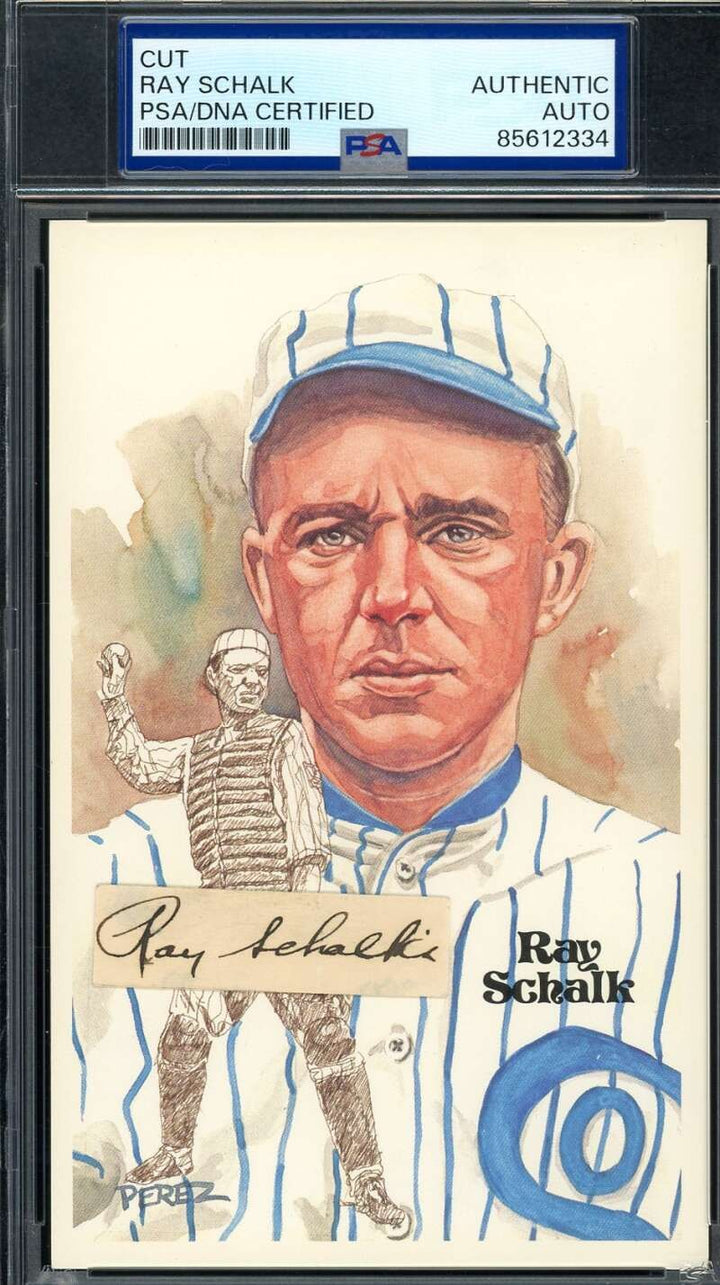 Ray Schalk PSA DNA Coa Signed Perez Steele Postcard Cut Autograph