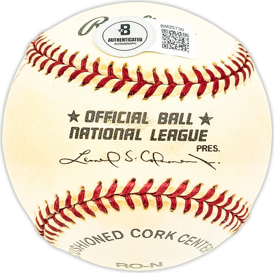 Sam Calderone Signed NL Baseball NY Giants, Milwaukee Braves Beckett #BM25730