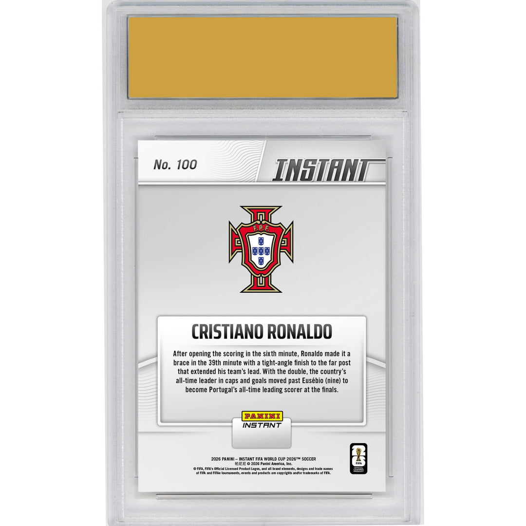 Graded 2026 Panini Instant FIFA W/C Cristiano Ronaldo #100 Card HOFSM 10