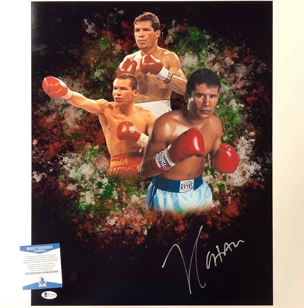 Julio Cesar Chavez autograph Mexico signed 16x20 photo ~ Beckett Witness BAS COA