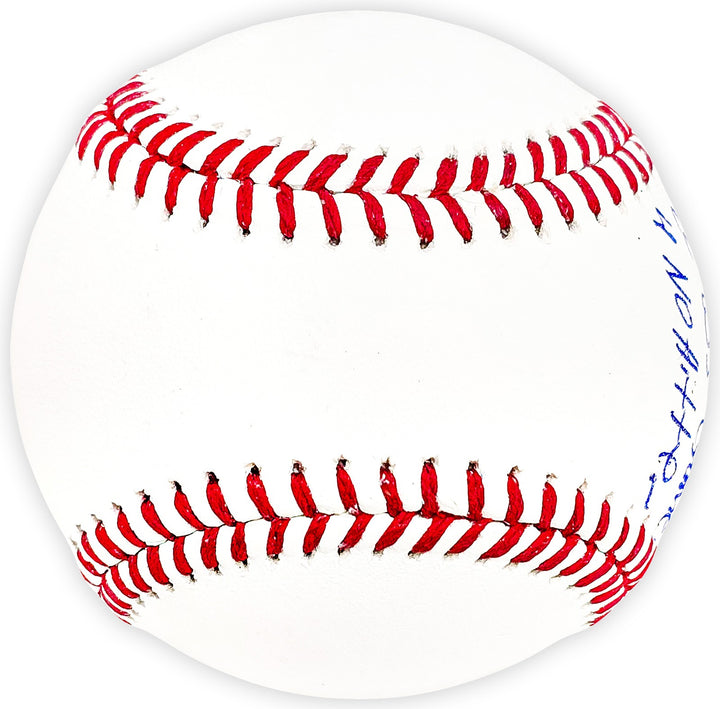 Cristian Javier Signed 2022 WS Logo MLB Baseball Astros Beckett Wit