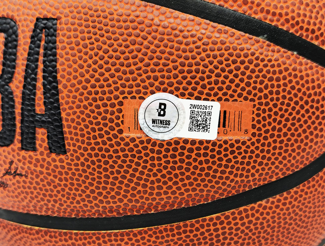 Steve Nash Signed Composite Leather Phoenix Suns Logo Basketball Beckett Witness