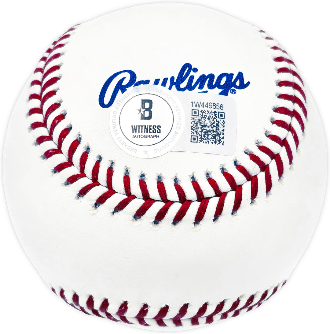 Edgar Martinez Signed Official HOF Logo Baseball Mariners Beckett Witness