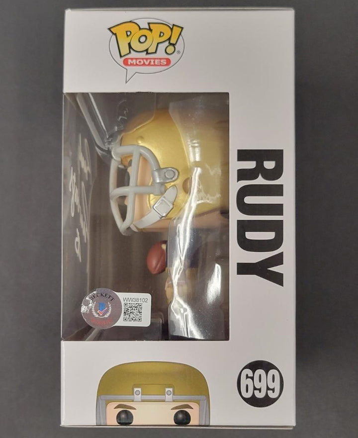 Rudy Ruettiger signed Rudy Funko Pop Notre Dame ~ BAS Beckett Witness Holo