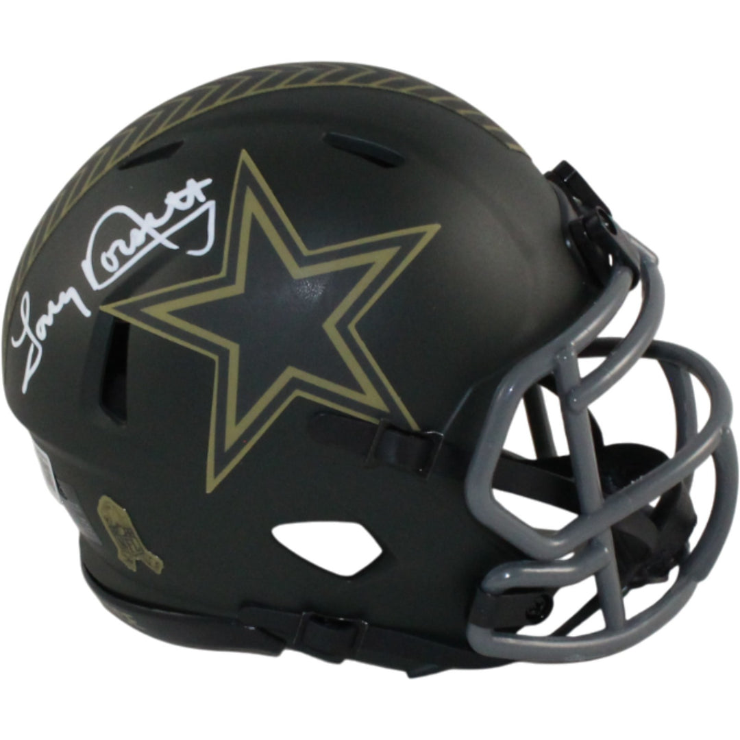 Tony Dorsett Autographed Dallas Cowboys 25 STS Mini Helmet Beckett Witness 54746