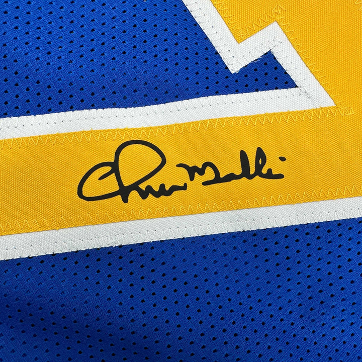 Facsimile Autographed Chris Mullin Golden State Blue Reprint Jersey Size Mens XL