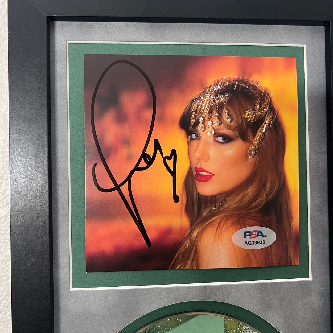 Taylor Swift Signed CD Cover Framed PSA/DNA Autographed The Life of a Showgirl