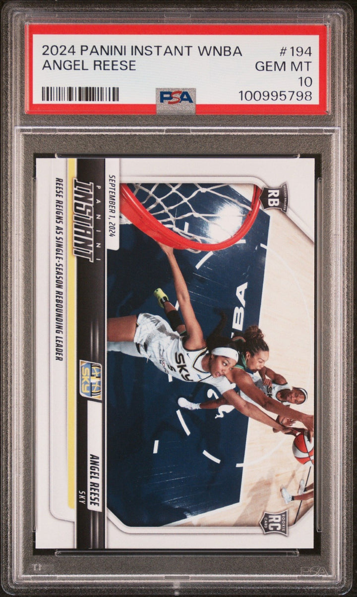Graded 2024 Panini Instant WNBA Angel Reese #194 Rookie Card PSA 10