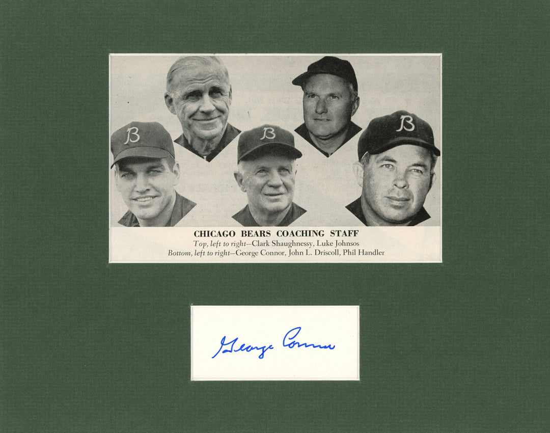 George Conner Signed Cut Matted With Goal Line Art Card Beckett 45021