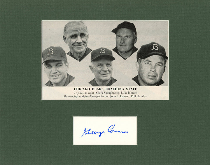George Conner Signed Cut Matted With Goal Line Art Card Beckett 45021