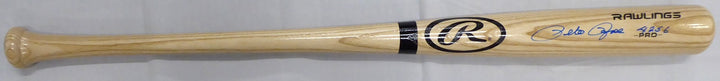 Pete Rose Signed Blonde Rawlings Bat Cincinnati Reds "4256" In Blue PR Holo