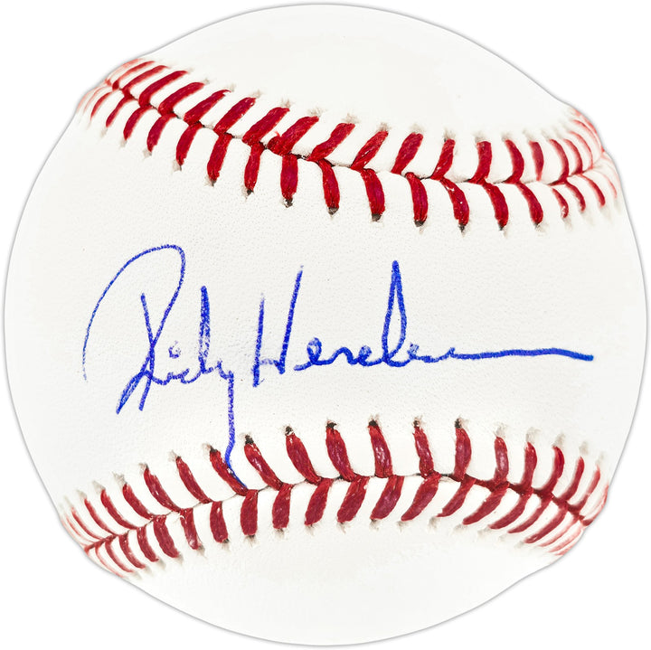 Rickey Henderson Signed MLB Baseball Athletics Beckett Witness