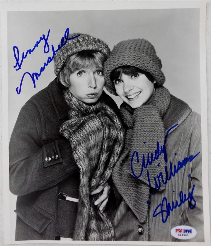 Penny Marshall & Cindy Williams signed Laverne & Shirley 8x10 Photo PSA/DNA COA