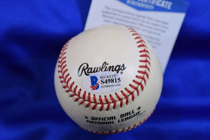 Rusty Staub Beckett BAS National League ONL Signed Baseball Le Grand Orange