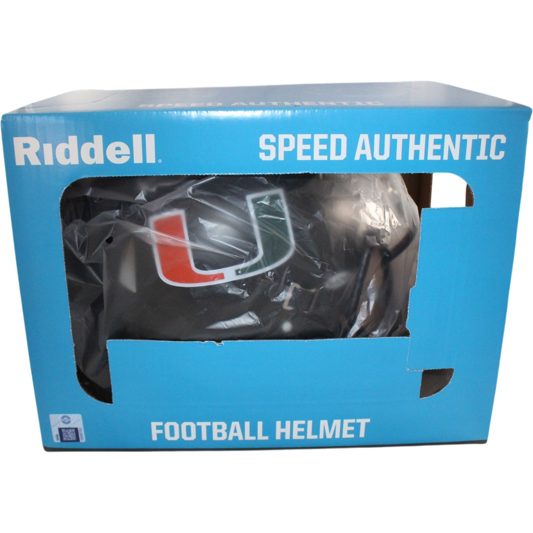 Michael Irvin Autographed Miami Hurricanes Authentic Black Helmet Beckett 56343