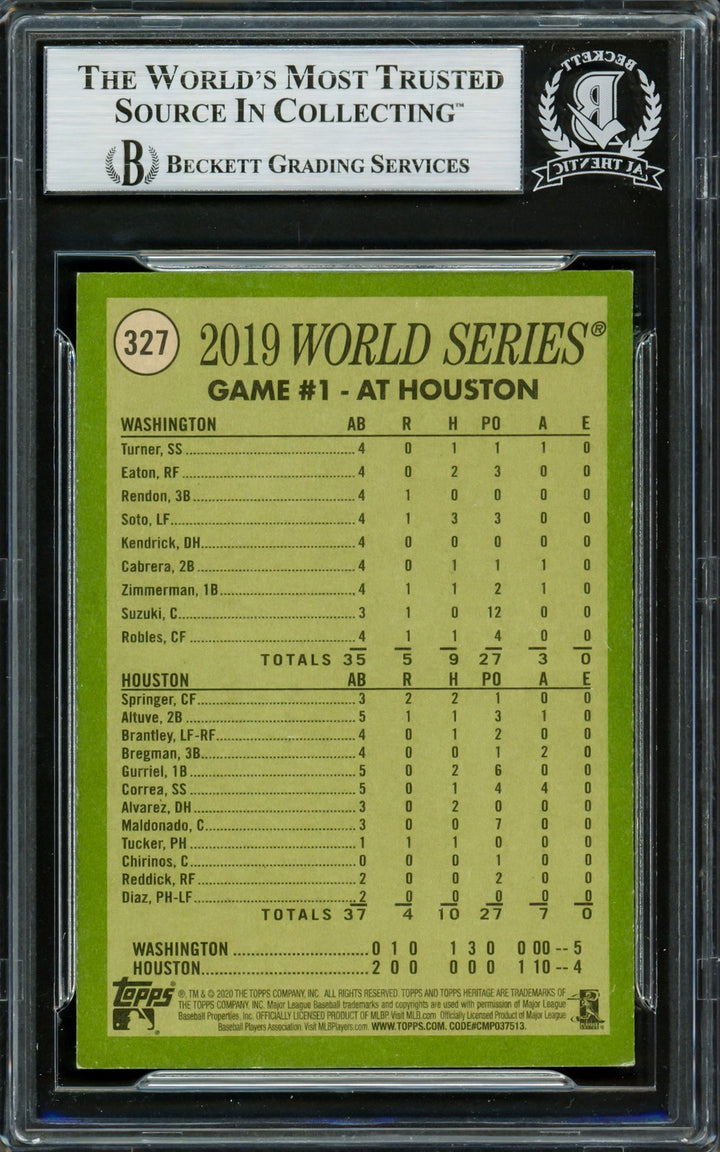 Juan Soto Autographed Signed 2020 Topps Heritage Card 327 New York Mets Beckett