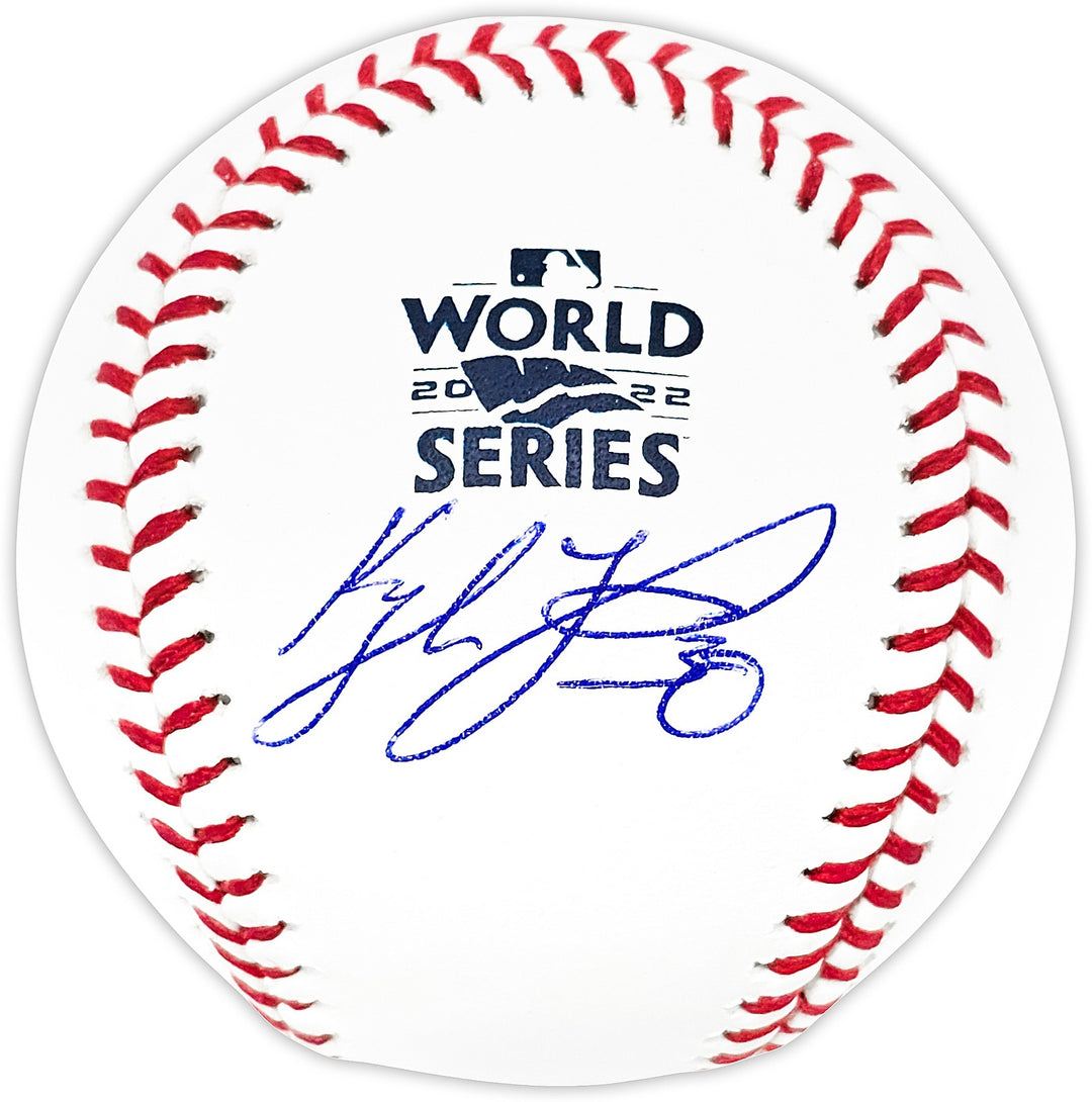 Kyle Tucker Signed Official 2022 WS Logo MLB Baseball Astros Beckett Witness