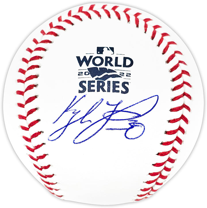 Kyle Tucker Signed Official 2022 WS Logo MLB Baseball Astros Beckett Witness