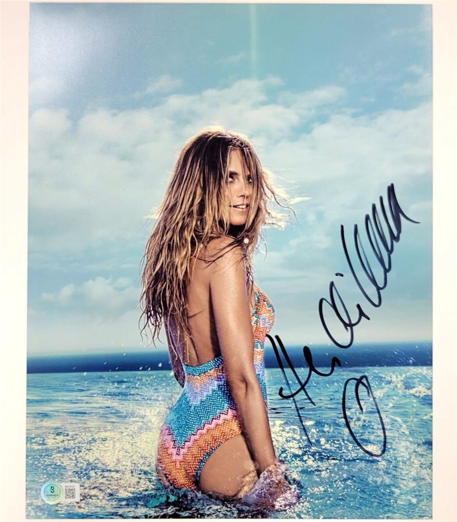 Heidi Klum signed 11x14 photo SI Victoria's Secret model autograph C Beckett BAS