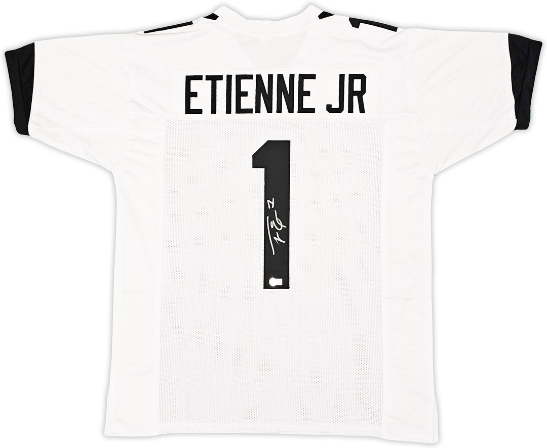 Jacksonville Jaguars Travis Etienne Autographed Signed White Jersey Beckett Wit
