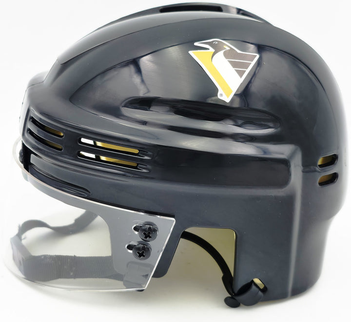 Jaromir Jagr Signed Pittsburgh Penguins Black Mini Helmet JSA Witness
