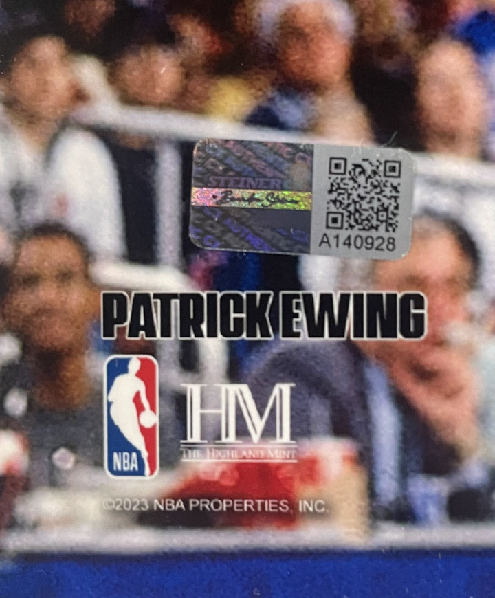 Patrick Ewing Signed Knicks 16x20 Framed Photo Dunk Autograph Steiner HoF