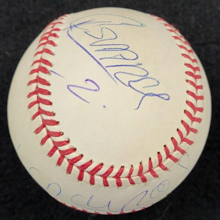 Jorge Campos & Claudio Suarez signed MLB Baseball autograph ~ Beckett BAS Mexico