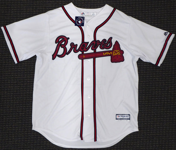 Atlanta Braves Ronald Acuna Jr. Signed Majestic Cool Base White Jersey Size L