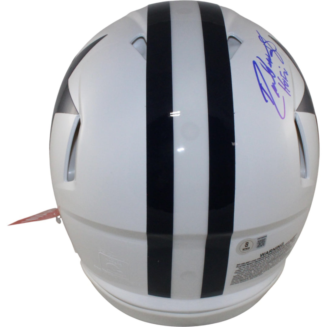 Staubach Dorsett Pearson Signed Dallas Cowboys Authentic TB Helmet Beckett 54600