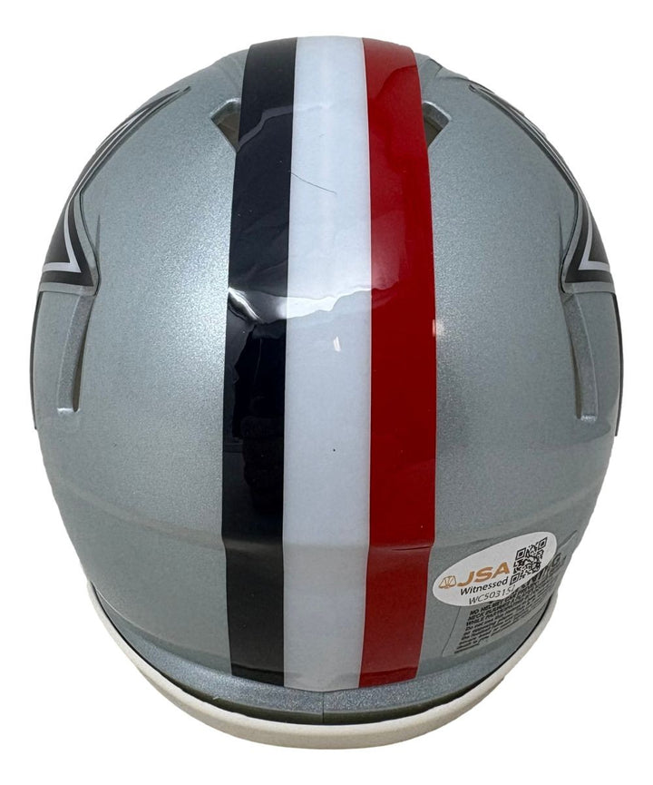 George Pickens Signed Dallas Cowboys Throwback Mini Speed Helmet JSA QR