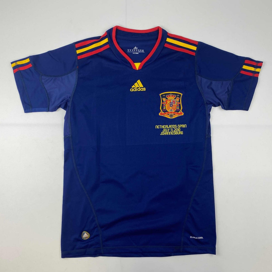 Autographed/Signed David Villa Spain Blue World Cup Jersey Beckett BAS COA