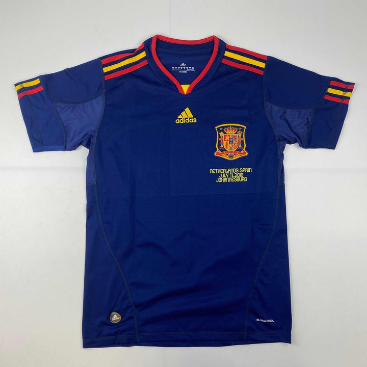 Autographed/Signed David Villa Spain Blue World Cup Jersey Beckett BAS COA