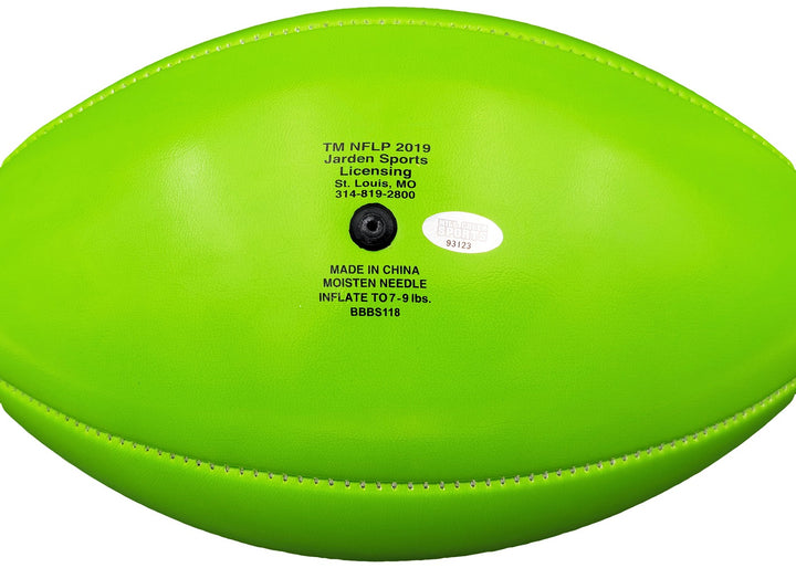 Walter Jones Autographed Signed Seattle Seahawks Green Logo Football MCS Holo