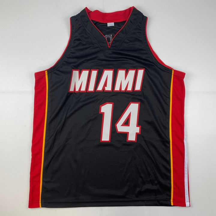 Autographed/Signed Tyler Herro Miami Black Basketball Jersey JSA COA