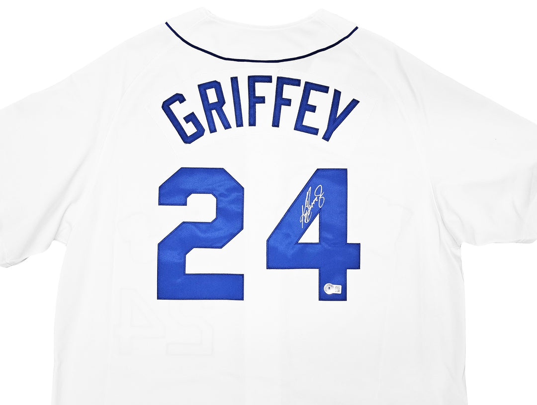 Mariners Ken Griffey Jr. Auto White Mitchell Ness 89 Cooperstown Jersey Beckett