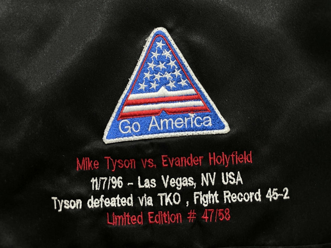 Mike Tyson Signed Inscribed Iron Trunks vs. Holyfield #D/58 JSA COA "Tyson Vs."