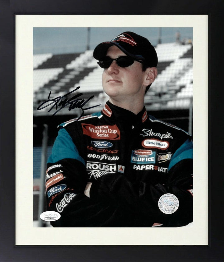 Kurt Busch signed NASCAR Licensed Sharpie 8x10 Photo Framed- JSA #CC09142
