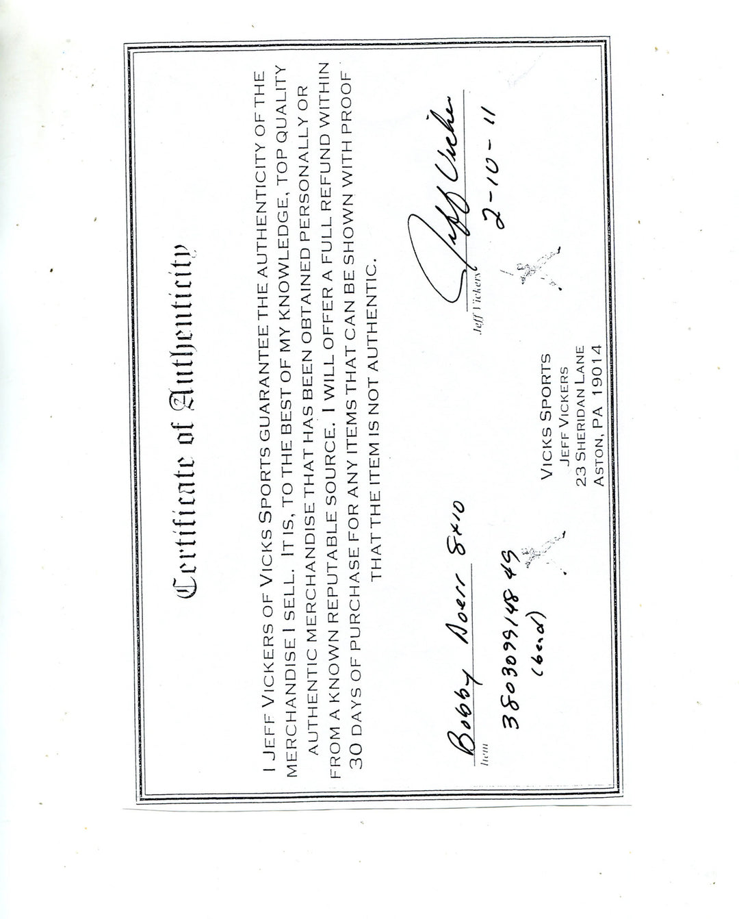 Bobby Doer Autographed "HOF 86" 8x10 Photo