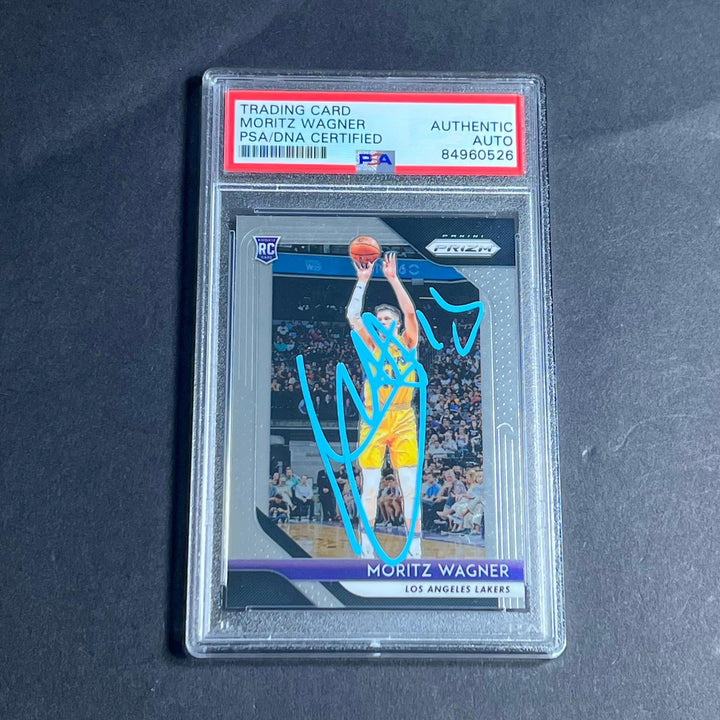 2018-19 Panini Prizm #284 Moritz Wagner Signed Card AUTO PSA Slabbed RC Lakers