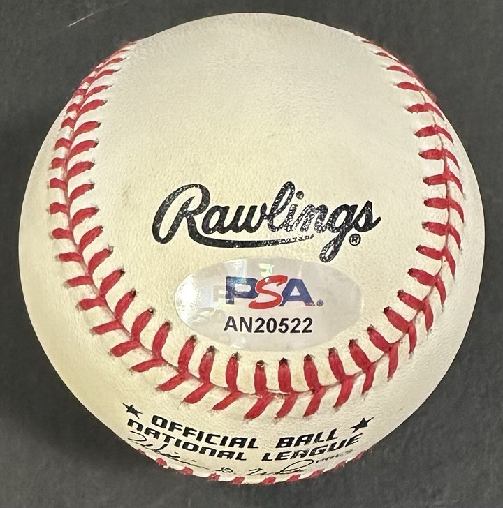 Willie Mays Signed Official NL Baseball NY SF Giants Clean Dark Auto PSA COA HOF