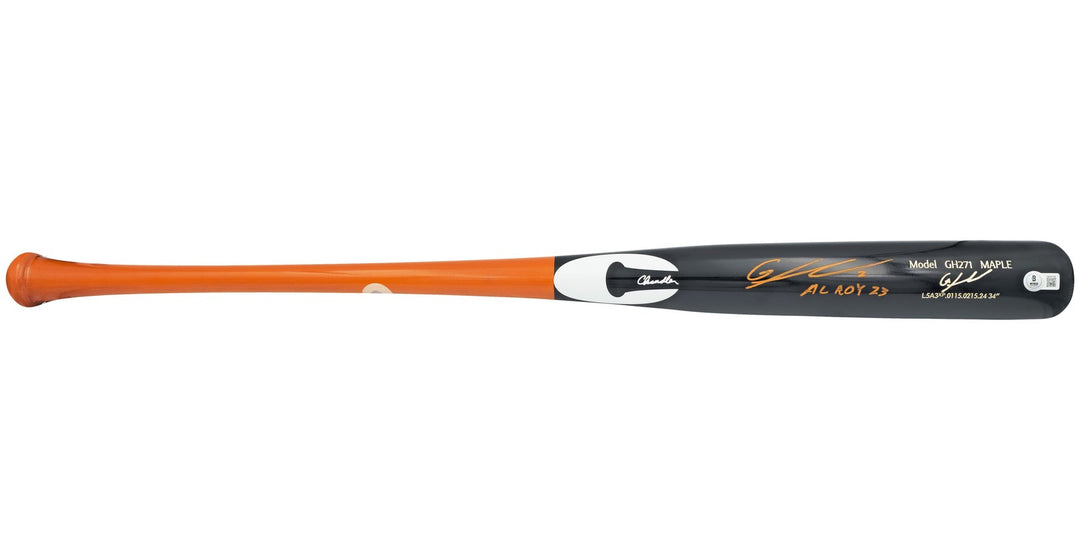 Gunnar Henderson Auto Black Chandler Player Model Bat Orioles AL ROY 23 BAS