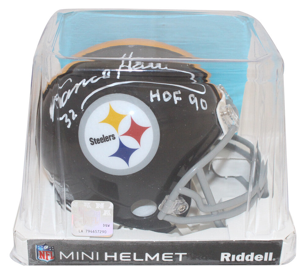 Franco Harris Signed Pittsburgh Steelers VSR4 63-76 Mini Helmet HOF BAS 39667
