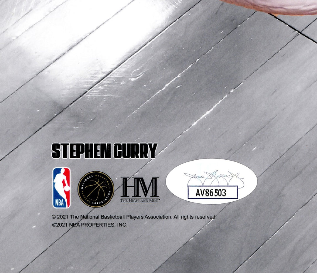 Stephen Curry Signed 16x20 Photo Warriors All Time 3 Point Leader JSA