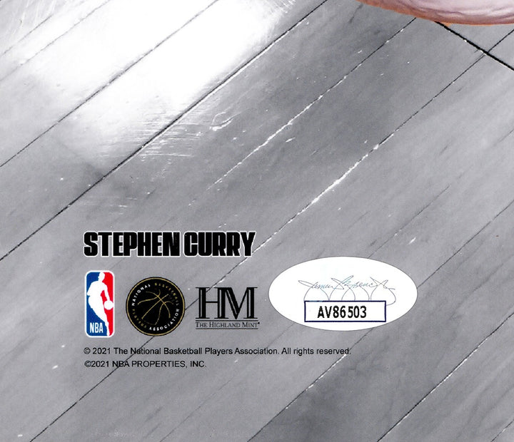 Stephen Curry Signed 16x20 Photo Warriors All Time 3 Point Leader JSA