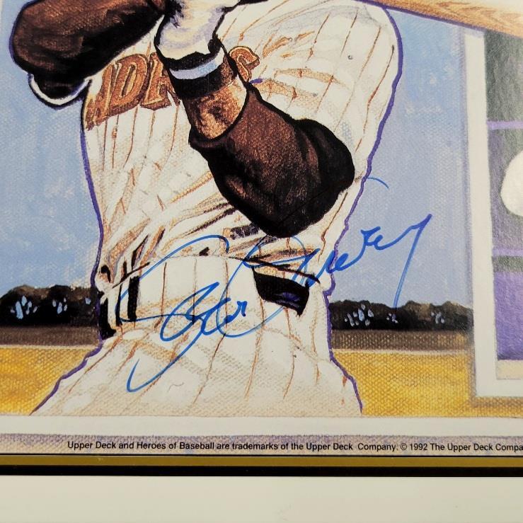 Rollie Fingers Steve Garvey Larry Doby signed Upper Deck 8x10 card photo ~ BAS