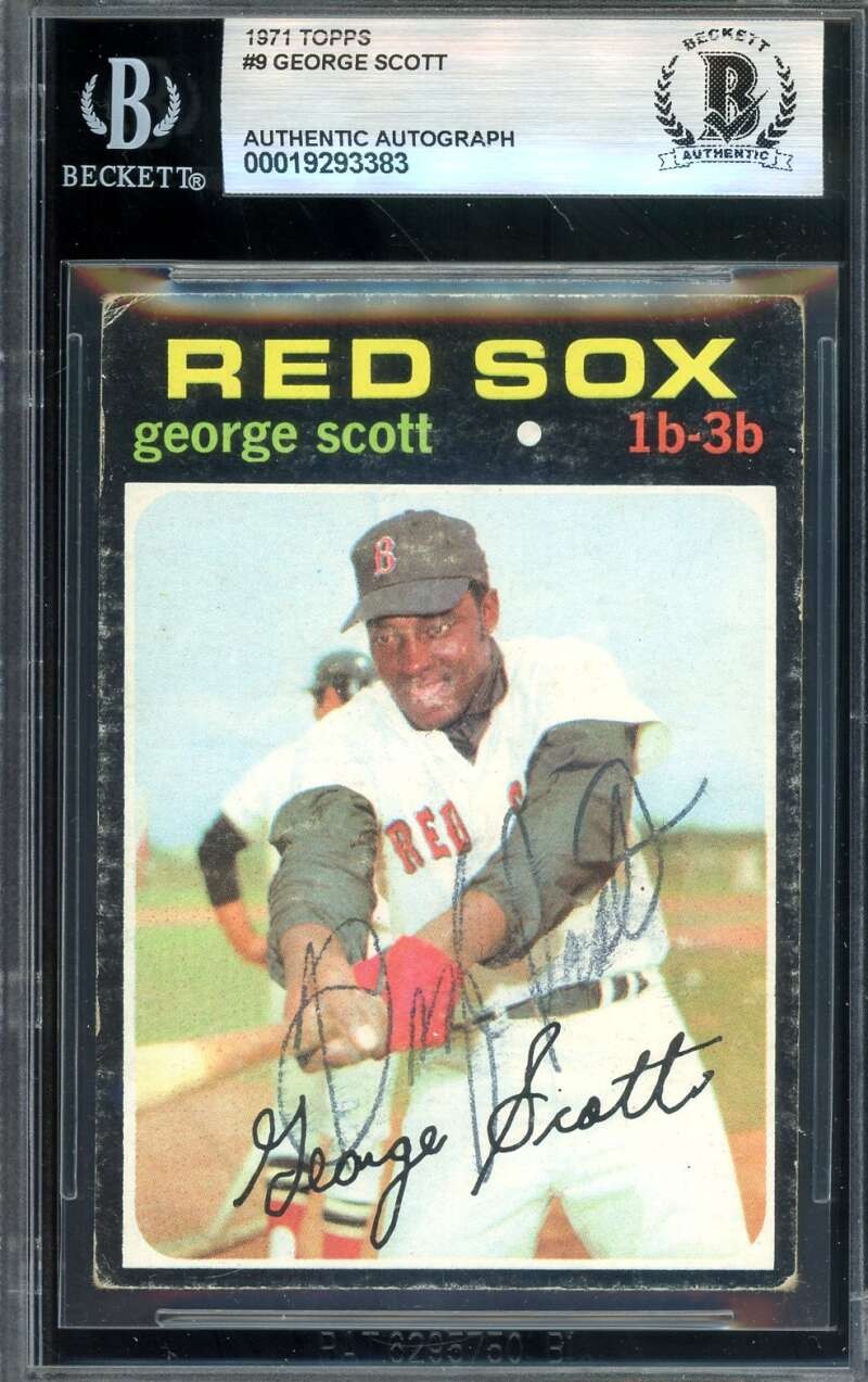 George Scott Beckett BAS Signed 1971 Topps Autograph