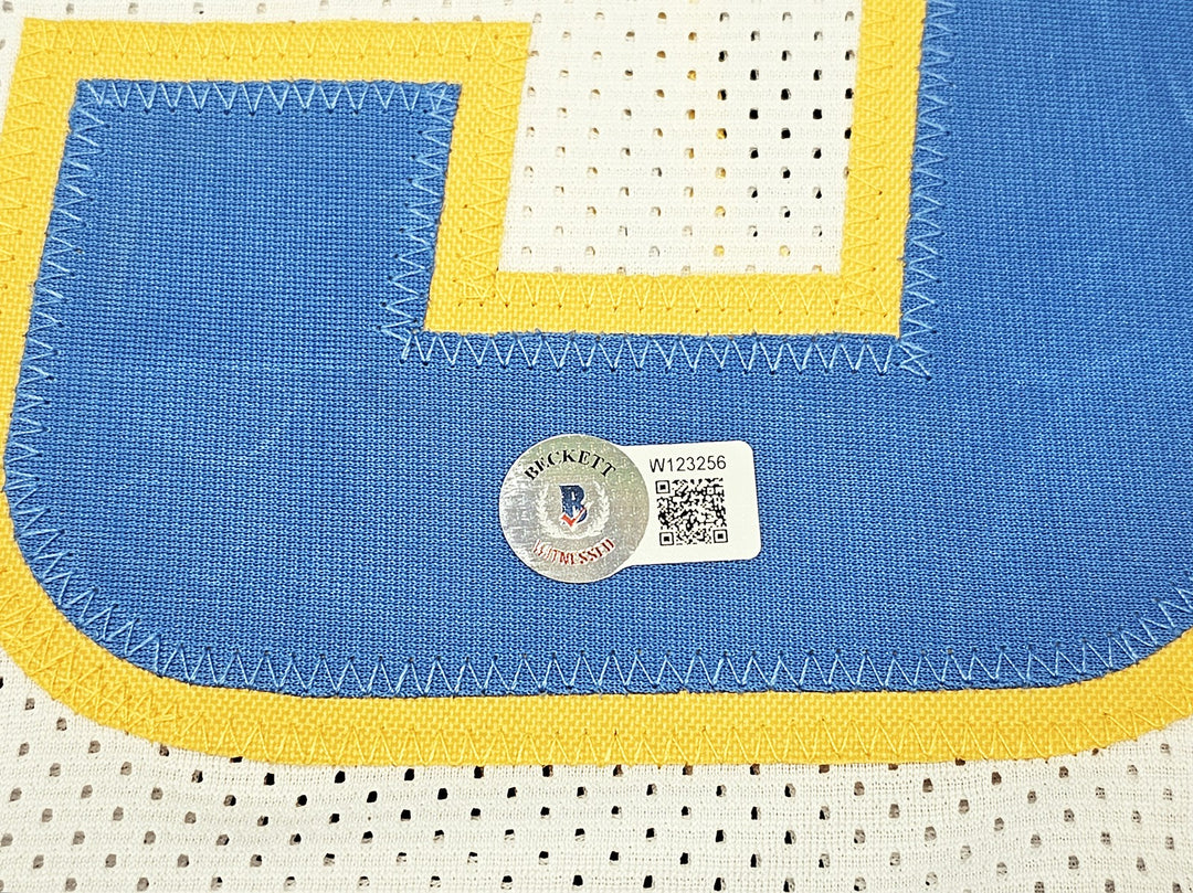 Los Angeles Chargers Kenneth Murray Jr. Signed White Jersey Beckett Wit