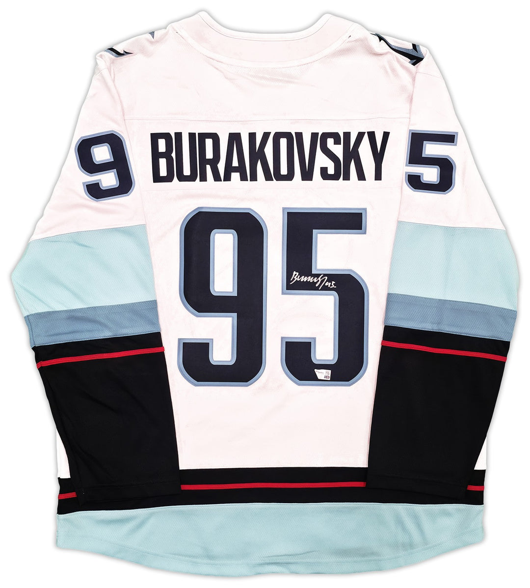 Seattle Kraken Andre Burakovsky Auto White Fanatics Jersey Size XL Fanatics Holo