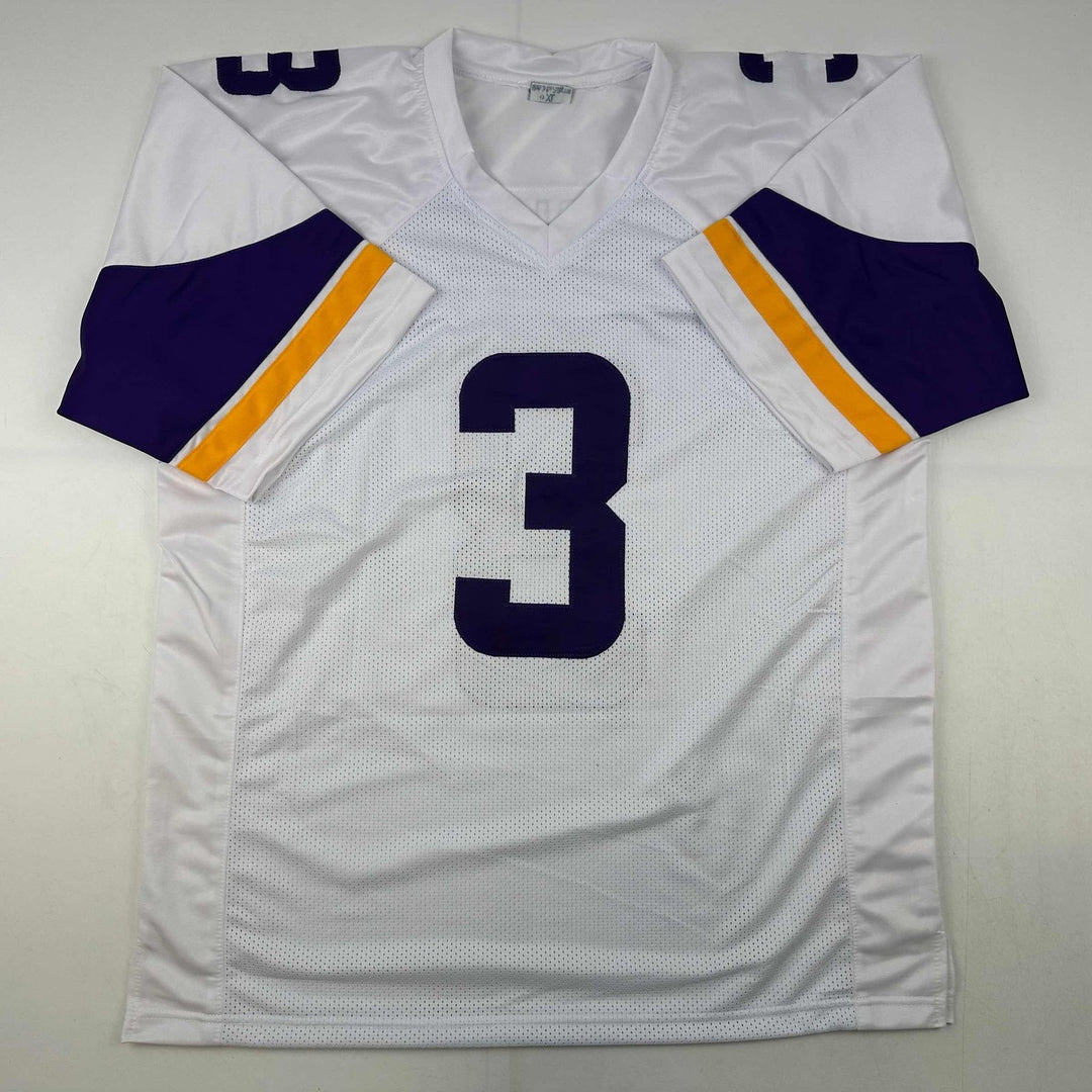 Autographed/Signed Jordan Addison Minnesota White Jersey Beckett BAS COA